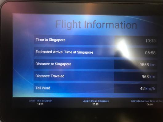 Flugzeiten nach Singapur